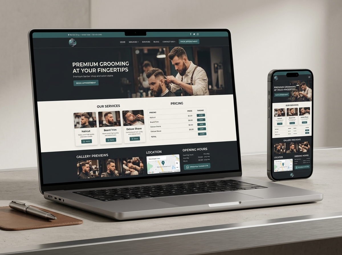 Portfolio barber website