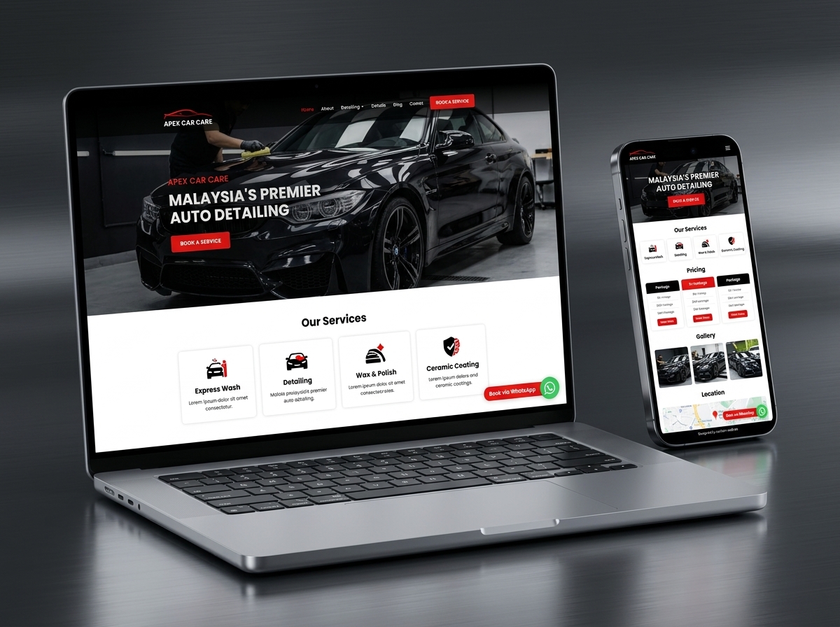 Portfolio car wash website