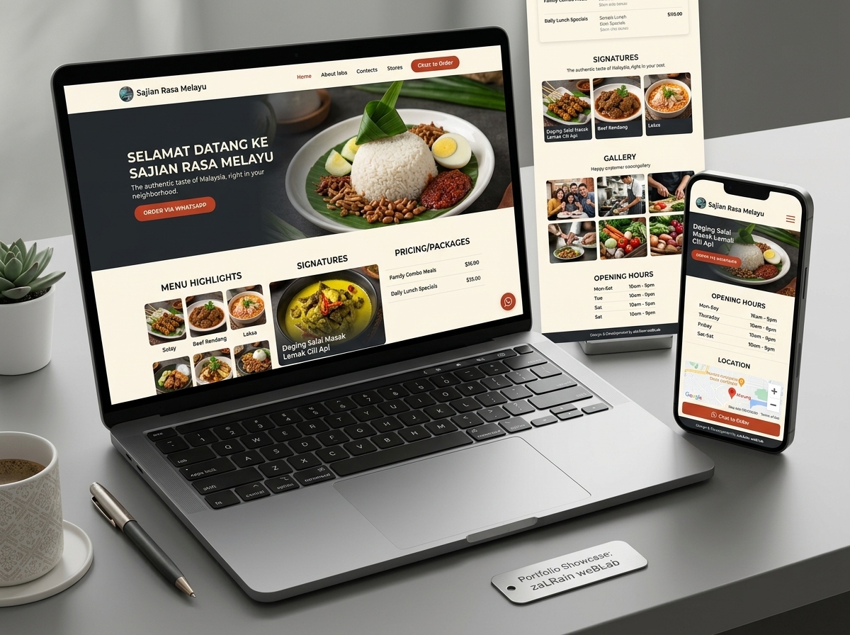 Portfolio kedai makan website